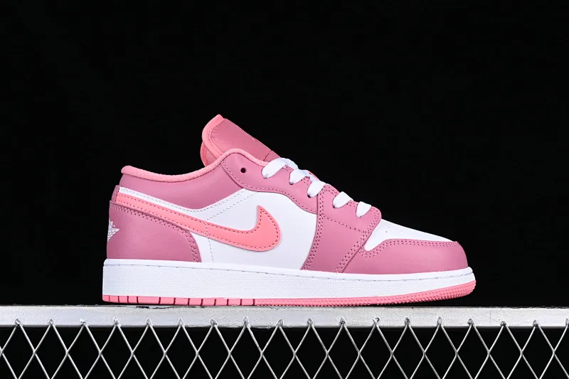 All categories Air Jordan Jordan series basketball shoes Air Jordan 1 Low G version pure original Air Jordan 1 Low "Desert Berry" AJ1 Joe 1 pink and white low-top cultural basketball shoes 553560-616